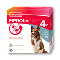 Beaphar Firprotec Flea & Tick Treatment 4 Pipettes (10kg-20kg) Dogs