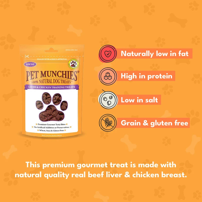 Pet Munchies Chicken & Liver Training Treats 50g