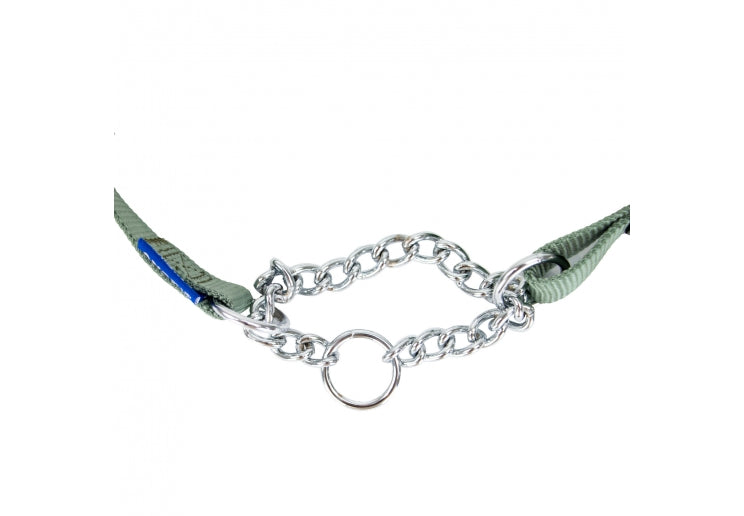 Obedia Nylon and Chain Collar 35-45cm Size 2-4