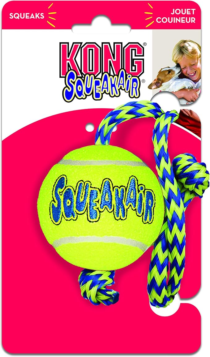 Kong Squeakair Ball with Rope