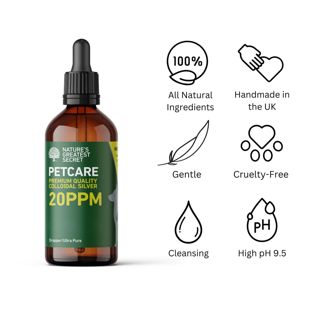 Colloidal Silver Petcare 20ppm Dropper Bottle – 100ml