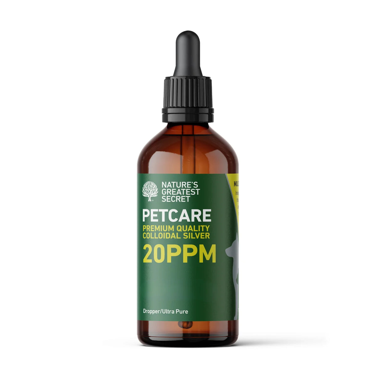 Colloidal Silver Petcare 20ppm Dropper Bottle – 100ml