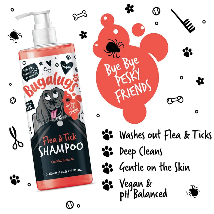 Bugalugs Flea & Tick Shampoo with Neem Oil 200ml