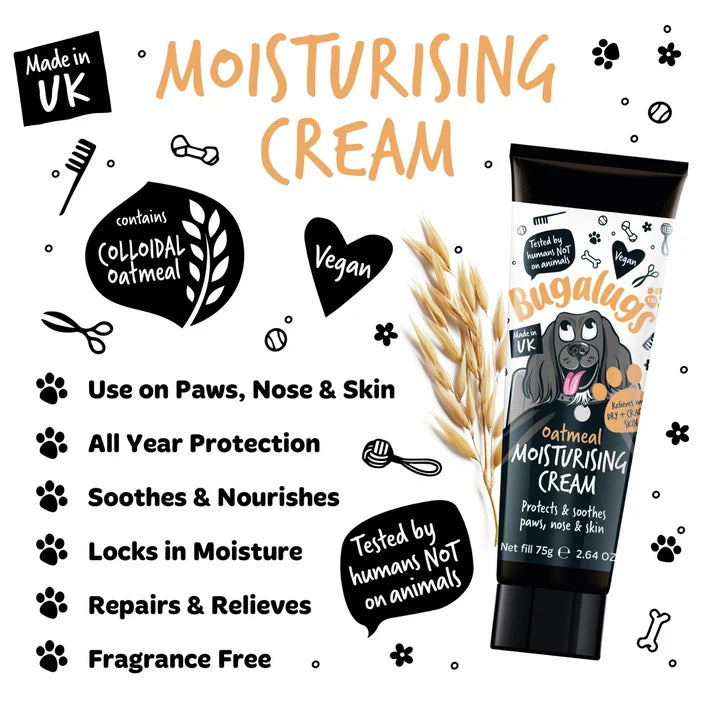 Bugalugs Oatmeal Moisturising Cream for Dogs 75g