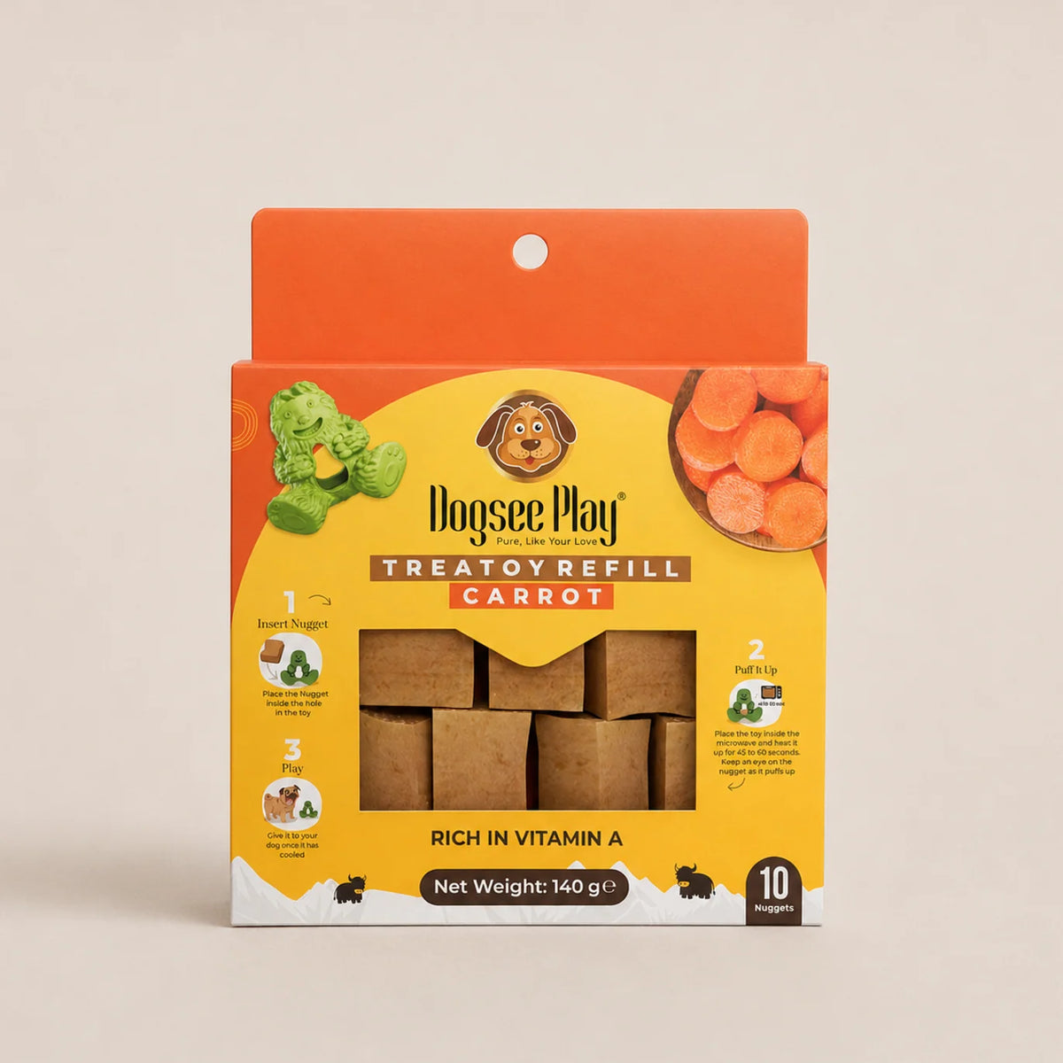 Dogsee Treat Toy Refills Carrot 140g