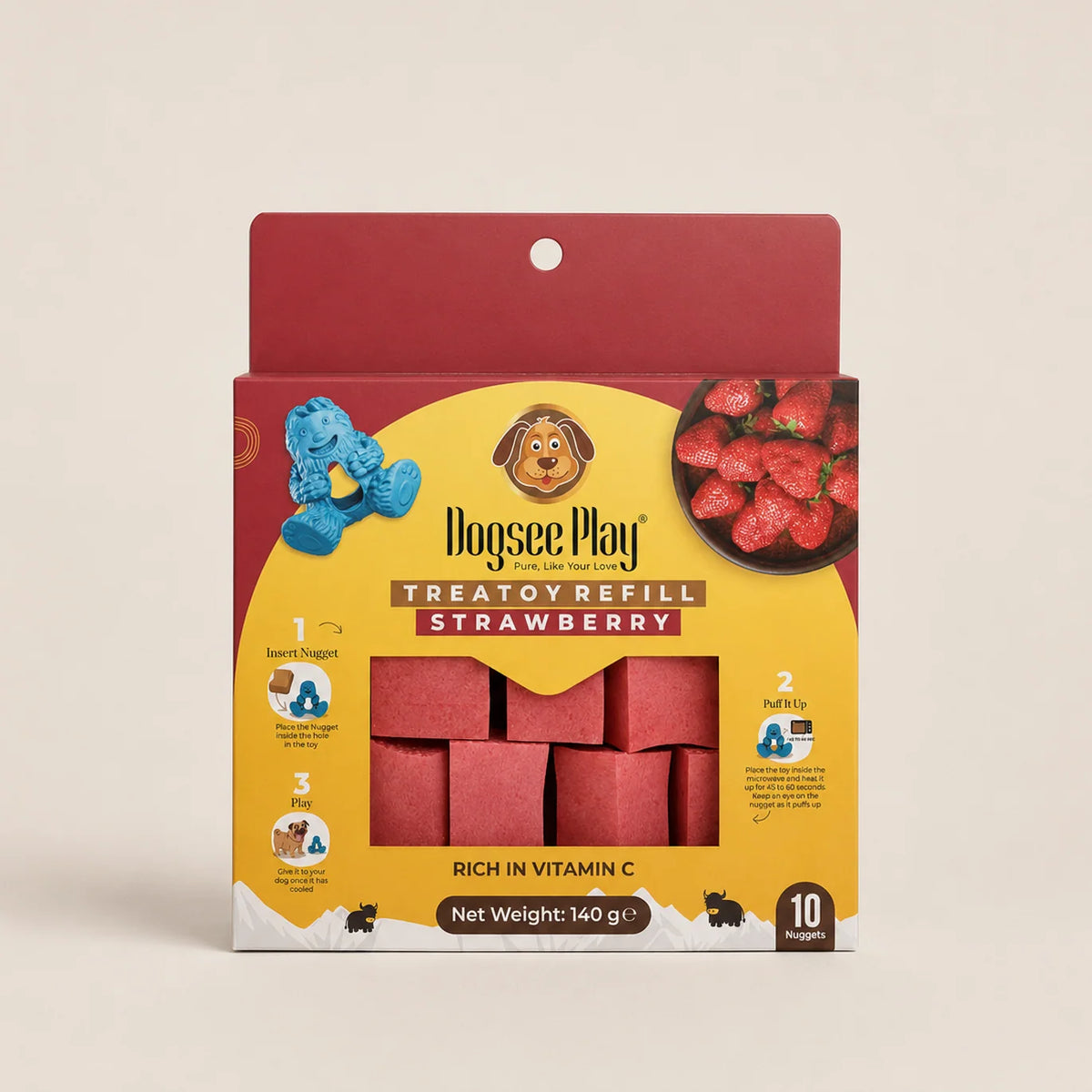 Dogsee Treat Toy Refills Strawberry 140g