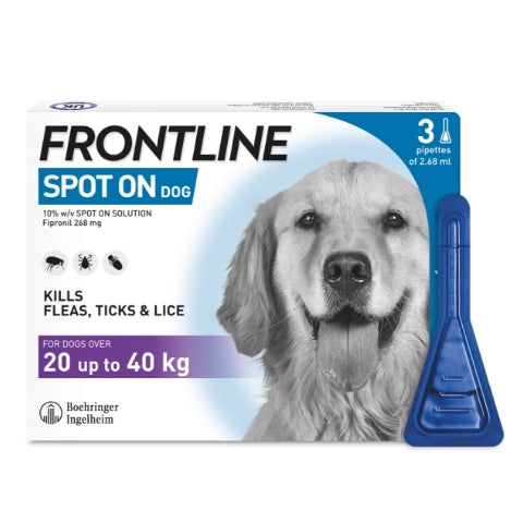 Frontline Spot on For Dogs 20kg-40kg 3 Pipettes